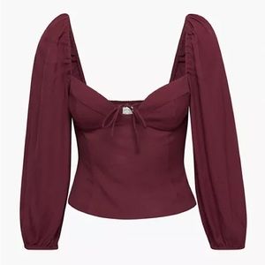 Aritzia Wilfred Novella Long Sleeve Blouse